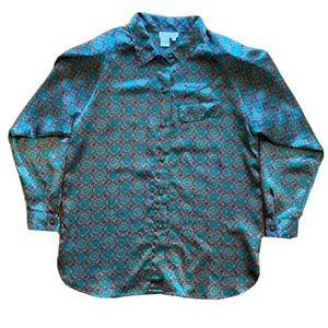 Vintage Lindsey Blake Size 14 Polka Dot Blouse